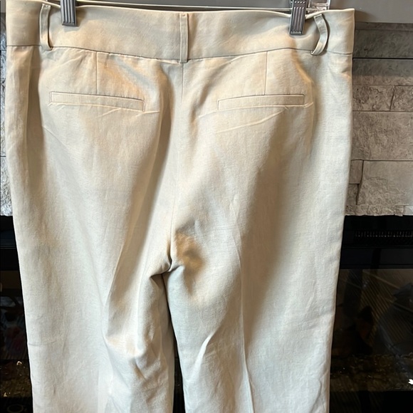 Banana Republic women's Light Tan linen blend straight leg pants size 10 - Picture 11 of 15